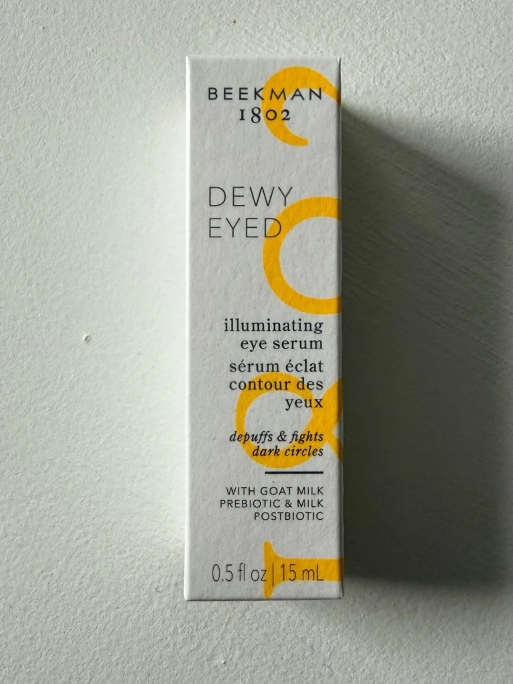 New BEEKMAN 1802 Dewy Eyed Illuminating & Depuffing Eye Serum 0.5oz